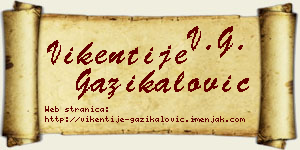 Vikentije Gazikalović vizit kartica